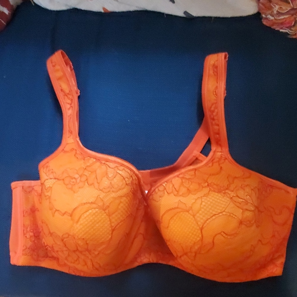 44DD Cacique Lace Orange Balconette